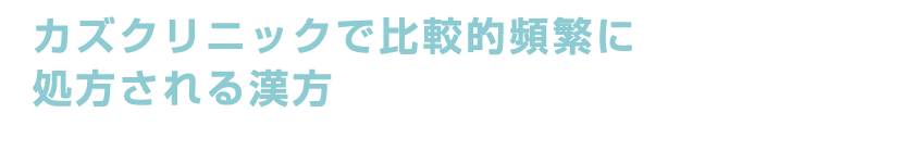 カズクリニックで比較的頻繁に処方される漢方